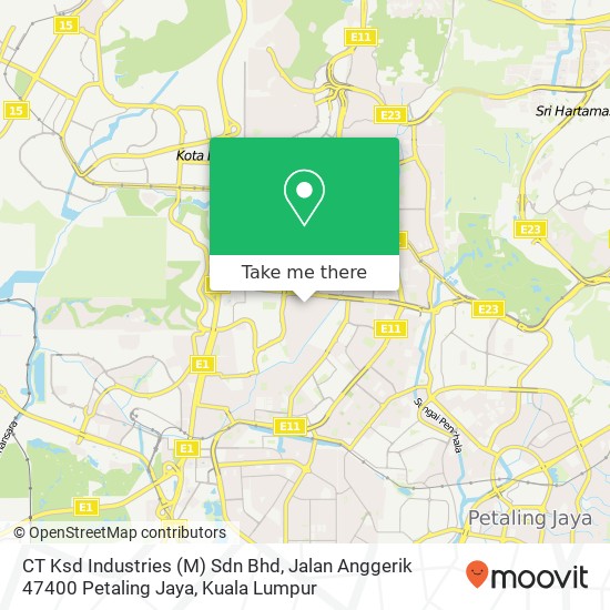 Peta CT Ksd Industries (M) Sdn Bhd, Jalan Anggerik 47400 Petaling Jaya