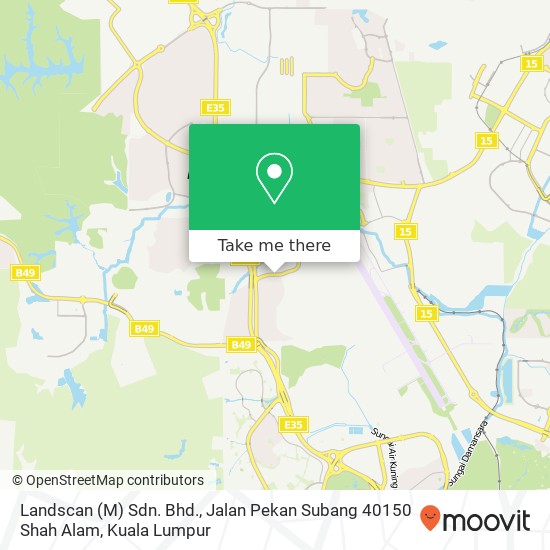 Landscan (M) Sdn. Bhd., Jalan Pekan Subang 40150 Shah Alam map