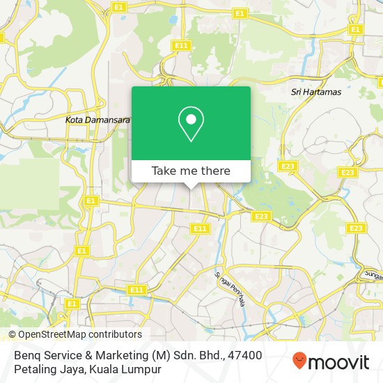 Peta Benq Service & Marketing (M) Sdn. Bhd., 47400 Petaling Jaya