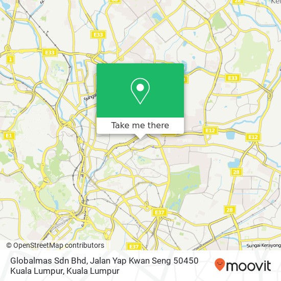 Globalmas Sdn Bhd, Jalan Yap Kwan Seng 50450 Kuala Lumpur map