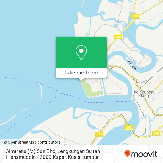 Aimtrans (M) Sdn Bhd, Lengkungan Sultan Hishamuddin 42000 Kapar map