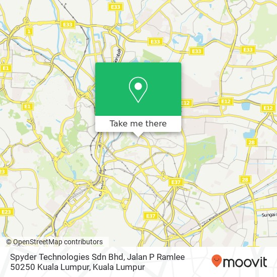 Spyder Technologies Sdn Bhd, Jalan P Ramlee 50250 Kuala Lumpur map