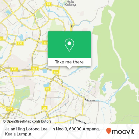 Peta Jalan Hing Lorong Lee Hin Neo 3, 68000 Ampang