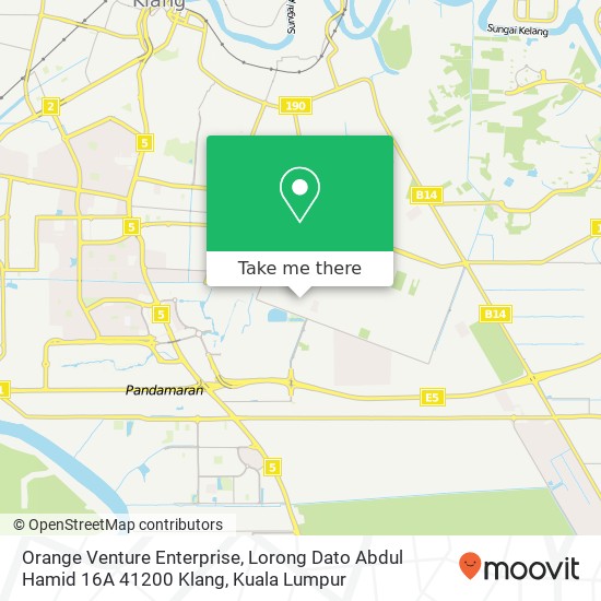 Peta Orange Venture Enterprise, Lorong Dato Abdul Hamid 16A 41200 Klang