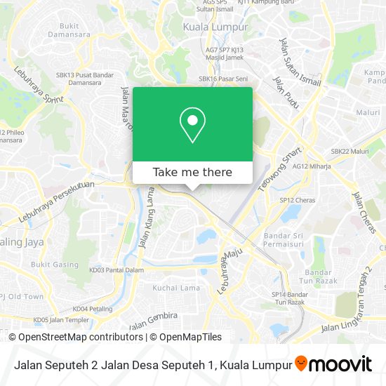 Jalan Seputeh 2 Jalan Desa Seputeh 1 map