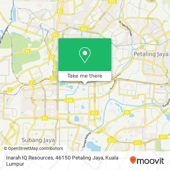 Inarah IQ Resources, 46150 Petaling Jaya map