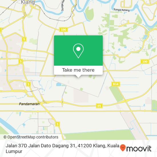 Peta Jalan 37D Jalan Dato Dagang 31, 41200 Klang