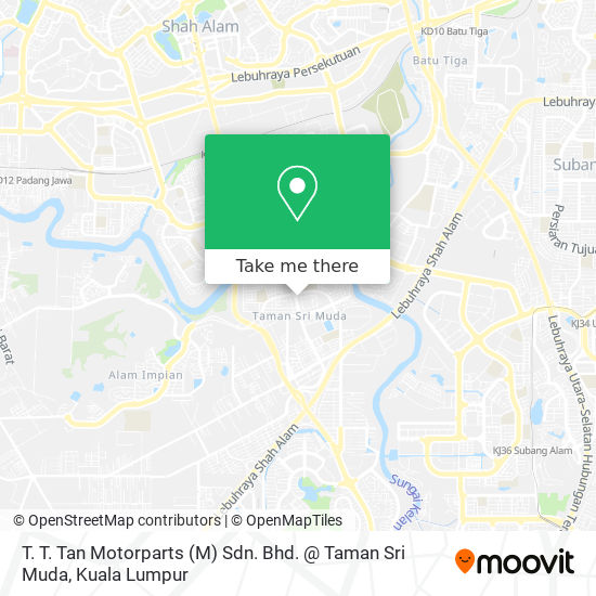 T. T. Tan Motorparts (M) Sdn. Bhd. @ Taman Sri Muda map