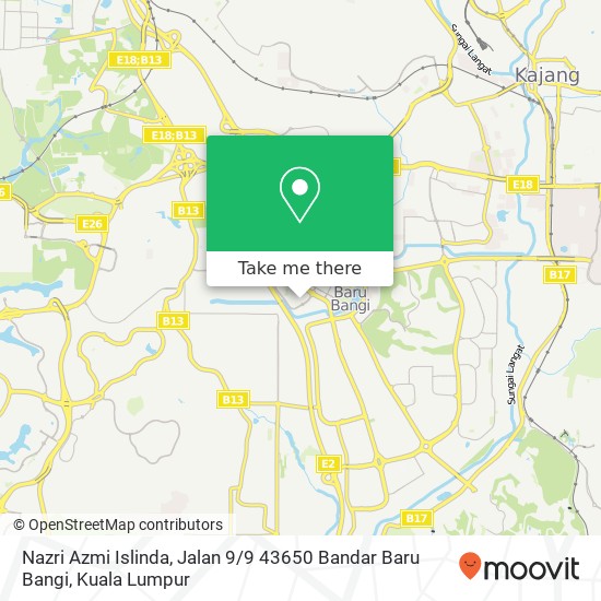 Peta Nazri Azmi Islinda, Jalan 9 / 9 43650 Bandar Baru Bangi