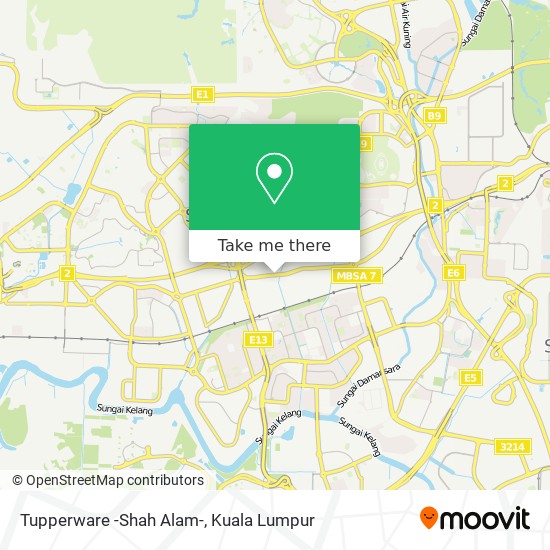 Tupperware -Shah Alam- map