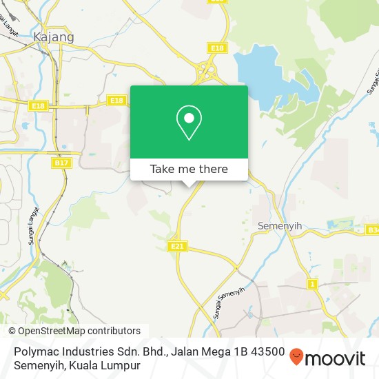 Peta Polymac Industries Sdn. Bhd., Jalan Mega 1B 43500 Semenyih