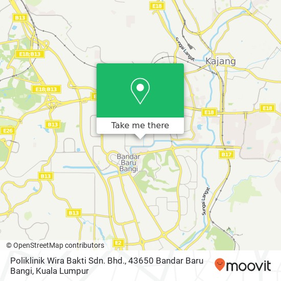 Poliklinik Wira Bakti Sdn. Bhd., 43650 Bandar Baru Bangi map