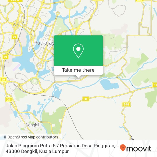 Peta Jalan Pinggiran Putra 5 / Persiaran Desa Pinggiran, 43000 Dengkil