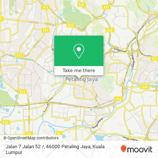 Peta Jalan 7 Jalan 52 /, 46000 Petaling Jaya