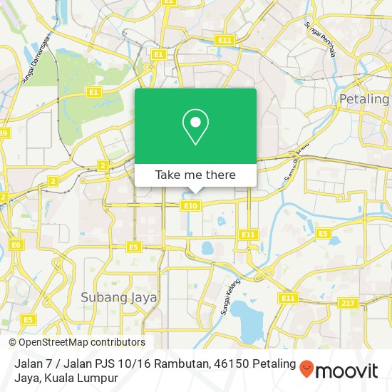 Peta Jalan 7 / Jalan PJS 10 / 16 Rambutan, 46150 Petaling Jaya
