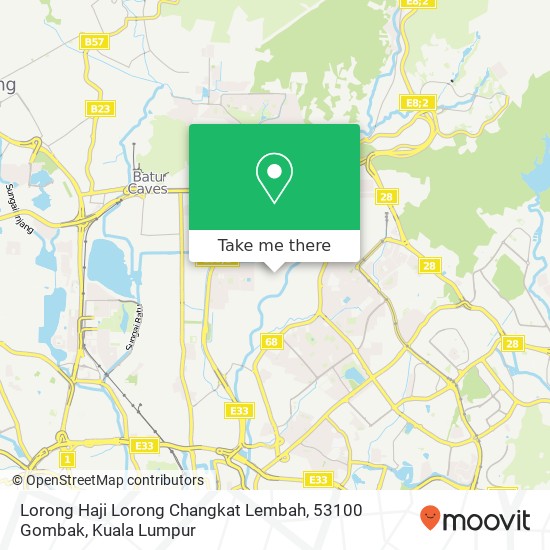 Peta Lorong Haji Lorong Changkat Lembah, 53100 Gombak