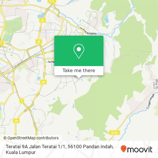 Peta Teratai 9A Jalan Teratai 1 / 1, 56100 Pandan Indah