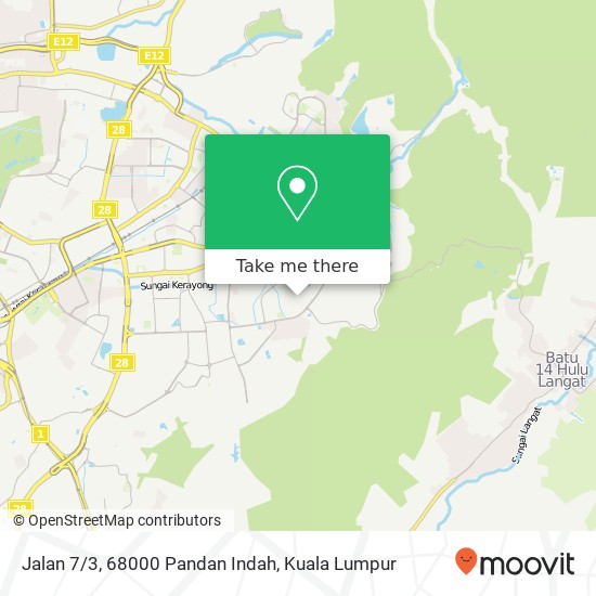 Peta Jalan 7/3, 68000 Pandan Indah