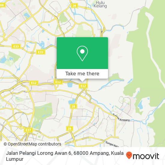 Jalan Pelangi Lorong Awan 6, 68000 Ampang map