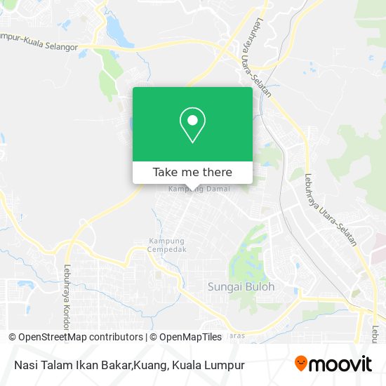 Nasi Talam Ikan Bakar,Kuang map