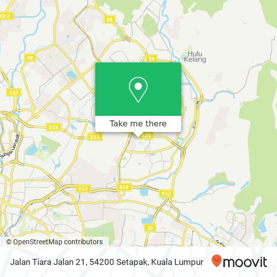 Jalan Tiara Jalan 21, 54200 Setapak map