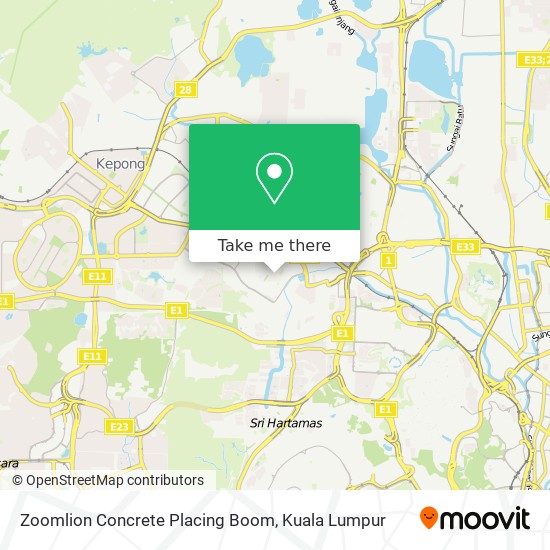 Zoomlion Concrete Placing Boom map