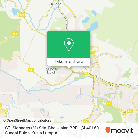 Peta CTI Signages (M) Sdn. Bhd., Jalan BRP 1 / 4 40160 Sungai Buloh
