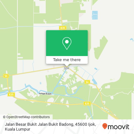 Peta Jalan Besar Bukit Jalan Bukit Badong, 45600 Ijok