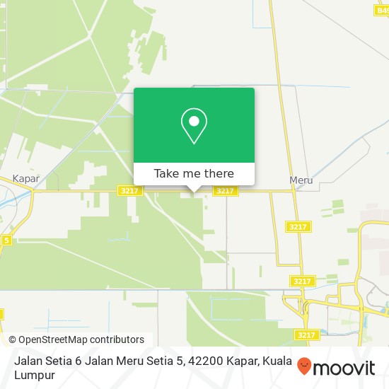 Jalan Setia 6 Jalan Meru Setia 5, 42200 Kapar map