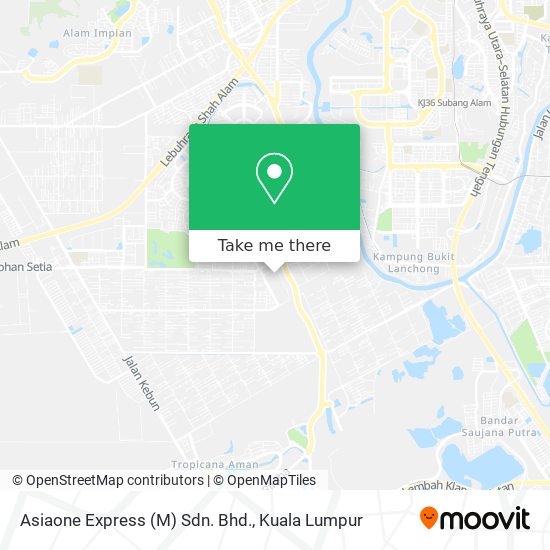 Asiaone Express (M) Sdn. Bhd. map