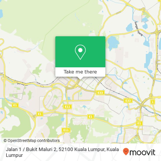 Peta Jalan 1 / Bukit Maluri 2, 52100 Kuala Lumpur