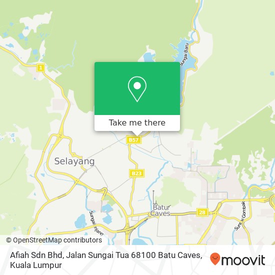 Afiah Sdn Bhd, Jalan Sungai Tua 68100 Batu Caves map