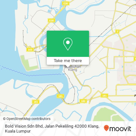 Peta Bold Vision Sdn Bhd, Jalan Pekeliling 42000 Klang