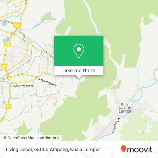 Living Decor, 68000 Ampang map