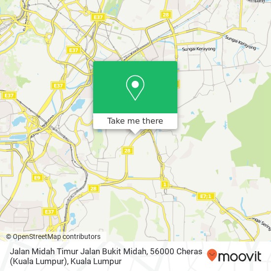 Peta Jalan Midah Timur Jalan Bukit Midah, 56000 Cheras (Kuala Lumpur)