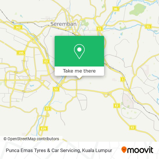 Peta Punca Emas Tyres & Car Servicing
