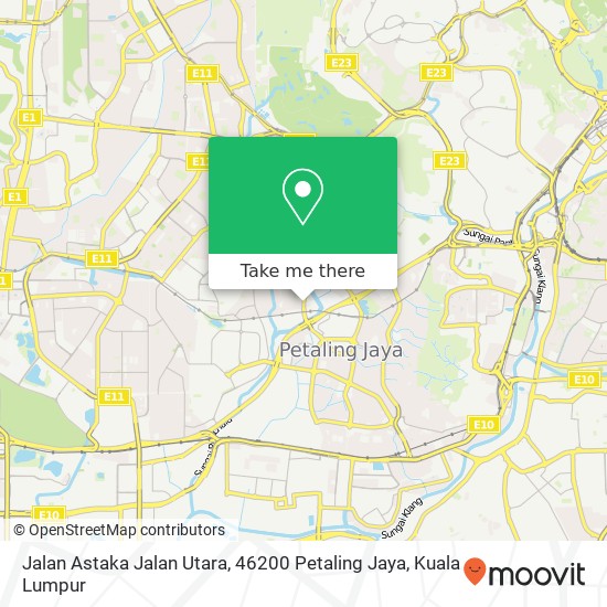 Peta Jalan Astaka Jalan Utara, 46200 Petaling Jaya