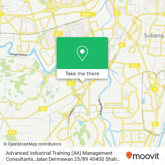 Peta Advanced Industrial Training (Ait) Management Consultants, Jalan Dermawan 25 / 89 40400 Shah Alam