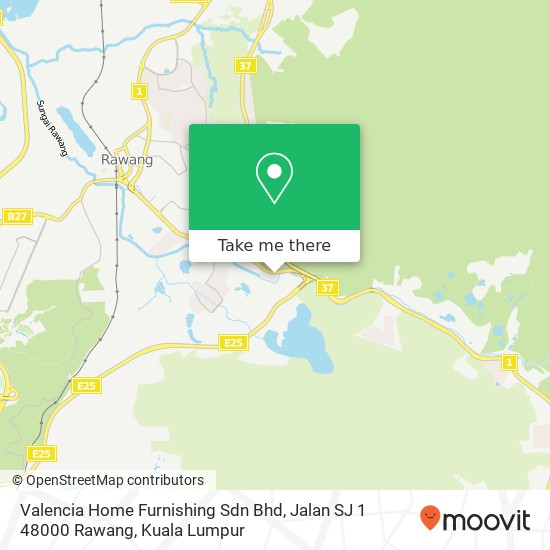 Valencia Home Furnishing Sdn Bhd, Jalan SJ 1 48000 Rawang map