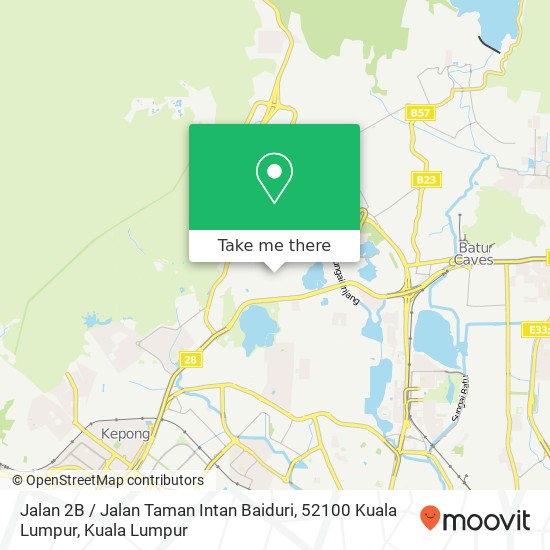 Jalan 2B / Jalan Taman Intan Baiduri, 52100 Kuala Lumpur map