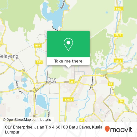 Peta CLY Enterprise, Jalan Tib 4 68100 Batu Caves