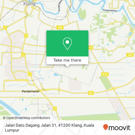 Peta Jalan Dato Dagang Jalan 31, 41200 Klang