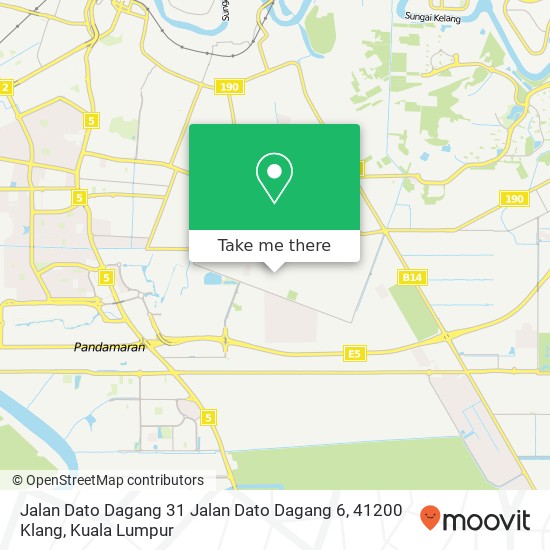 Peta Jalan Dato Dagang 31 Jalan Dato Dagang 6, 41200 Klang