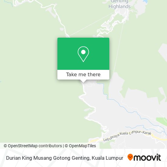 Durian King Musang Gotong Genting map