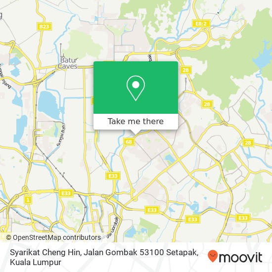 Syarikat Cheng Hin, Jalan Gombak 53100 Setapak map