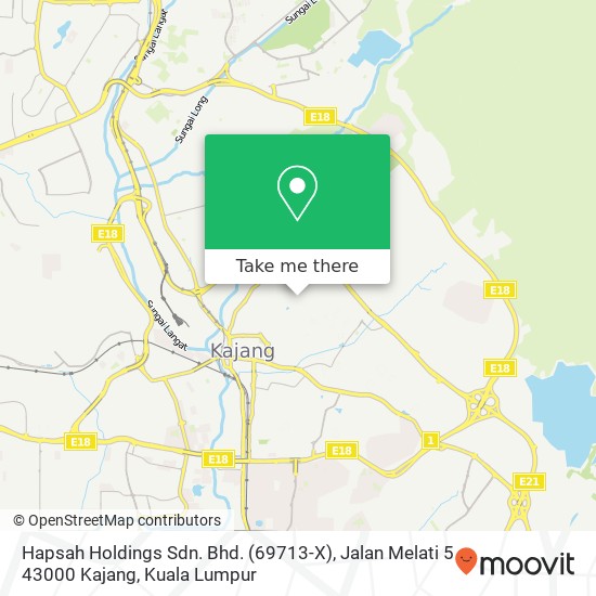 Peta Hapsah Holdings Sdn. Bhd. (69713-X), Jalan Melati 5 43000 Kajang