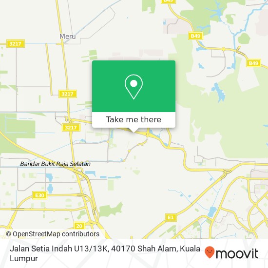 Jalan Setia Indah U13 / 13K, 40170 Shah Alam map