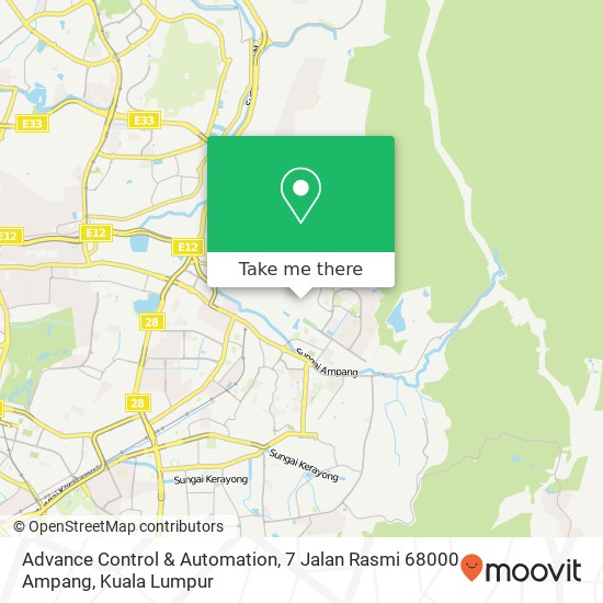 Advance Control & Automation, 7 Jalan Rasmi 68000 Ampang map