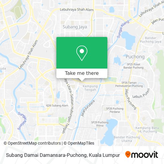 Peta Subang Damai Damansara-Puchong