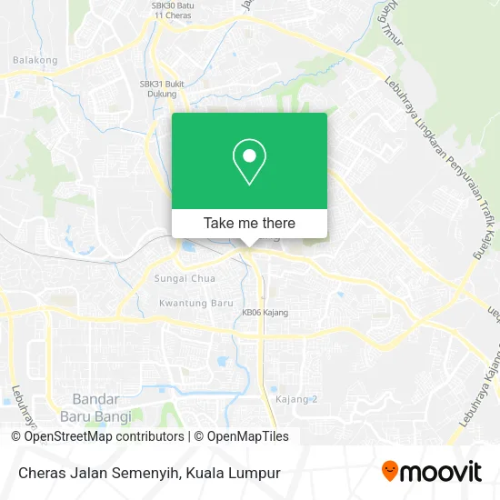 Cheras Jalan Semenyih map